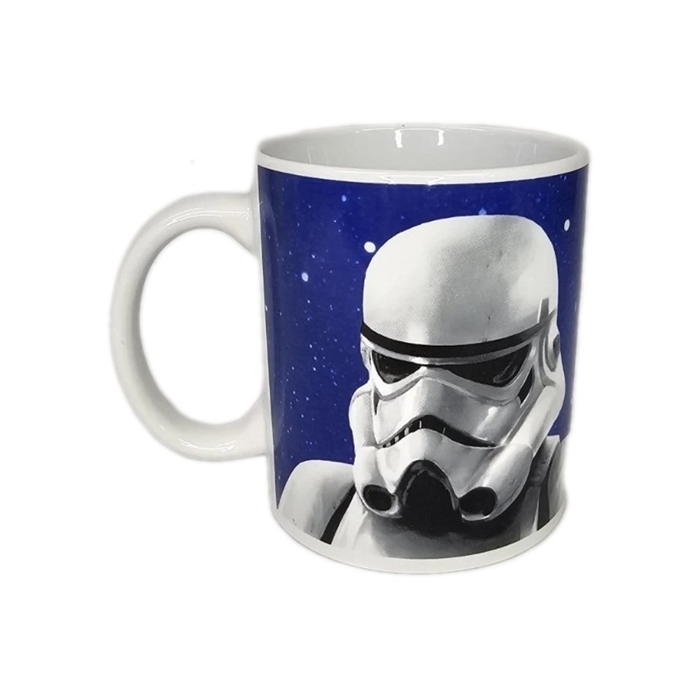 VTG Star Wars Stormtrooper Ceramic Coffee Mug Galerie White Helmet Tea Cup Large